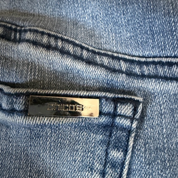 Chico's Denim Straight Leg Jeans - Light Blue - Picture 4 of 12